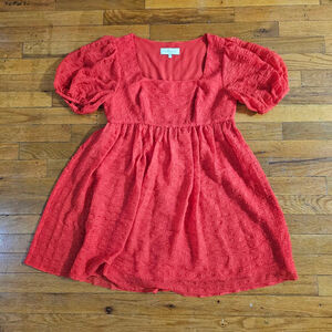 L'Academie Women's The sonia Mini Dress Size M Red